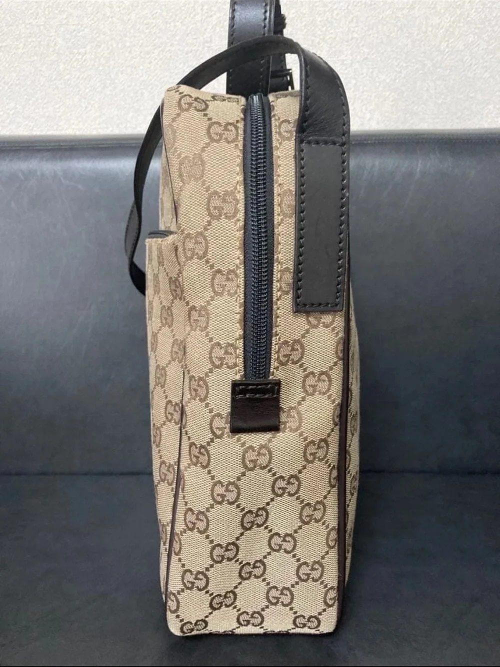 Gucci Beige GG Canvas Crossbody Bag